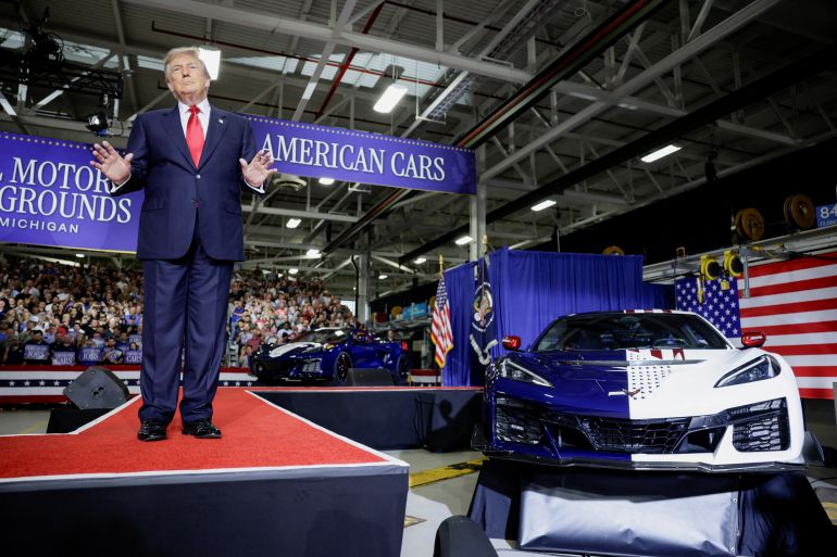 Trump Visits Michigan to Promote Economic Achievements Despite Falling Popularity