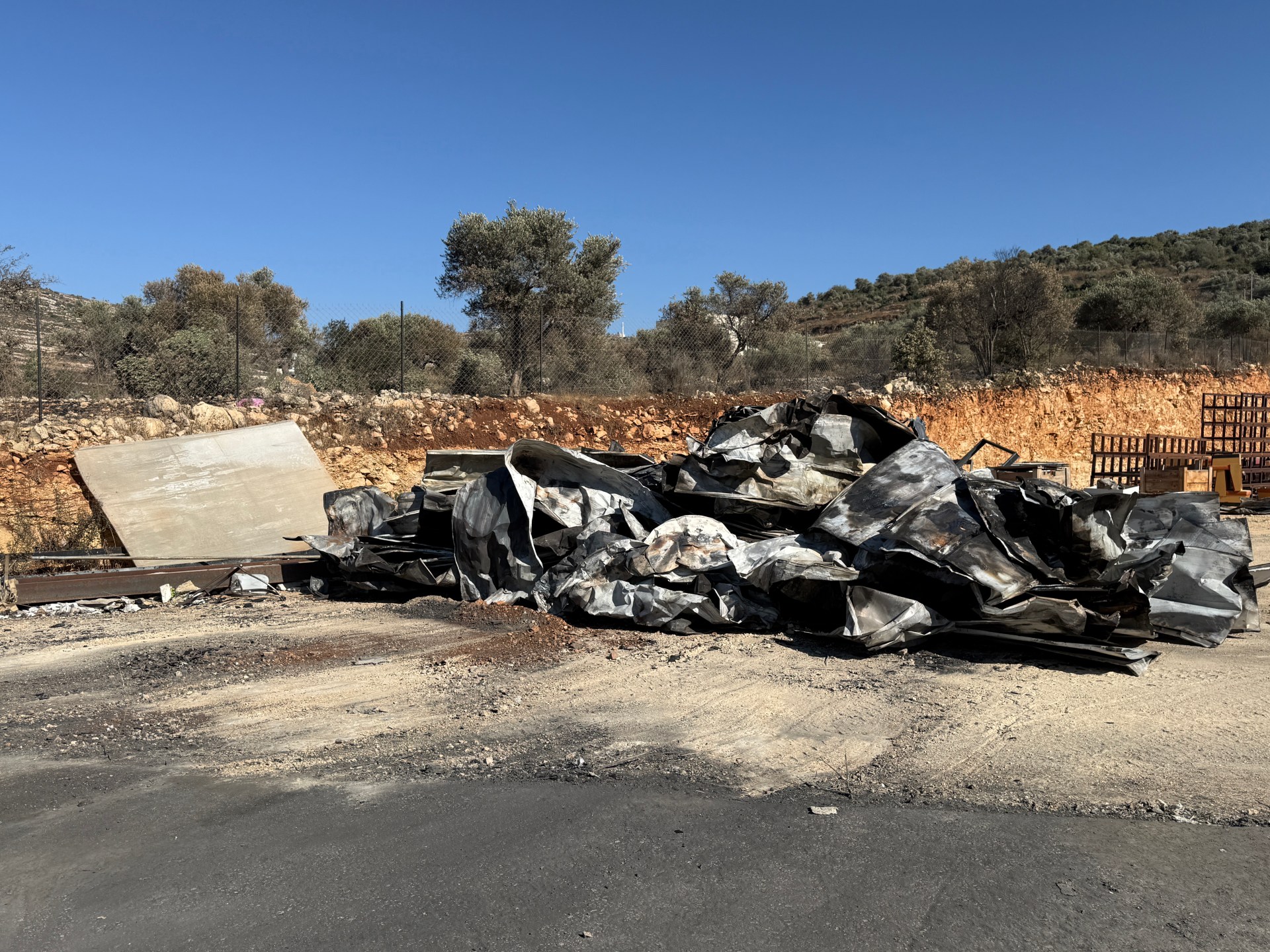 Fire near Ein Siniya factory adds to West Bank economic attacks
