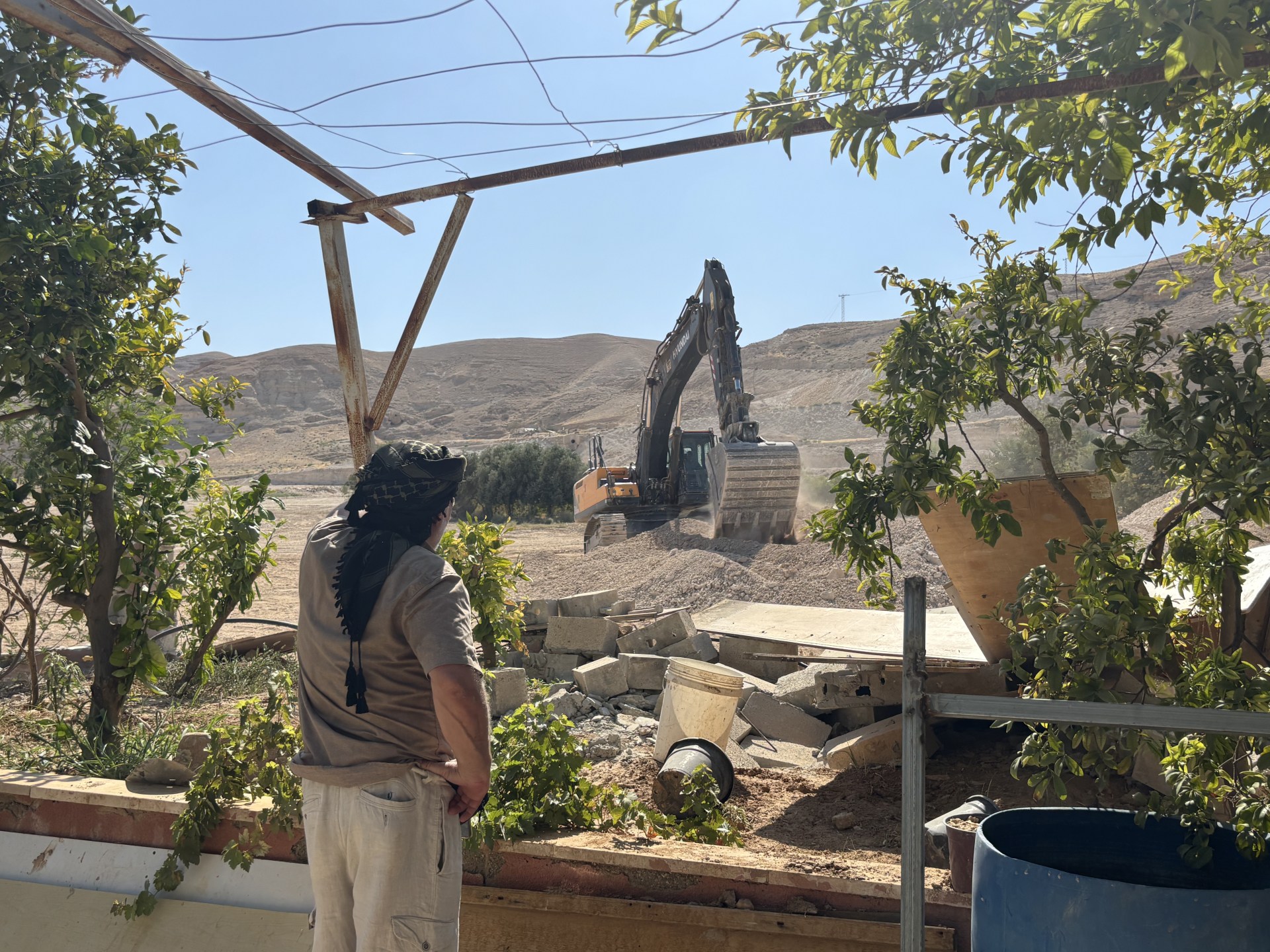 Why homes are being cleared and buried near Jericho
