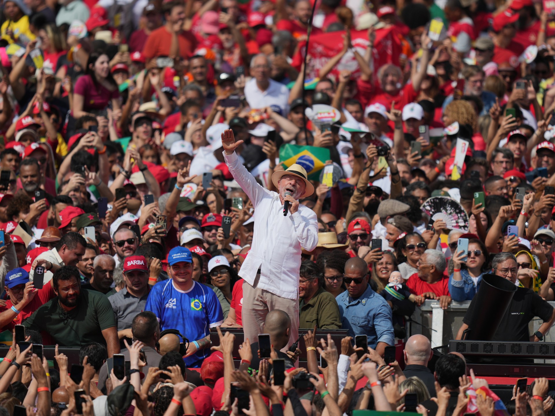 Brazil’s Lula and Flávio Bolsonaro launch rival presidential campaigns