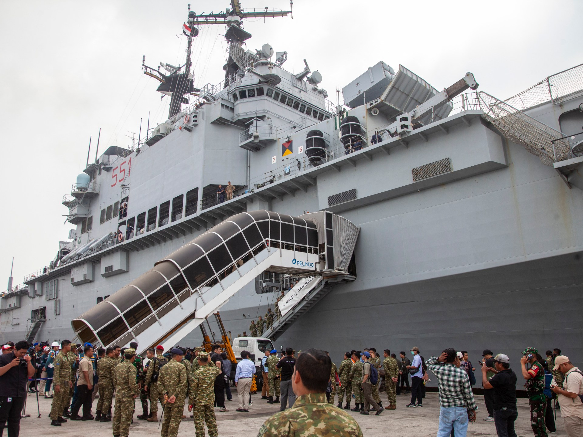 Indonesia welcomes first aircraft carrier amid military upgrade