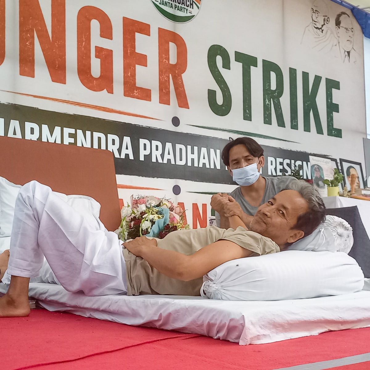 Climate activist Sonam Wangchuk struggles during 19th day of hunger strike for education minister’s resignation